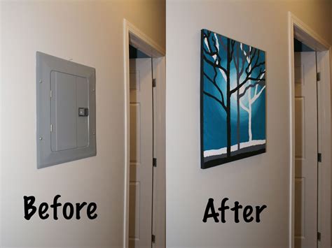 electrical box hiding ideas|how to hide electrical panel.